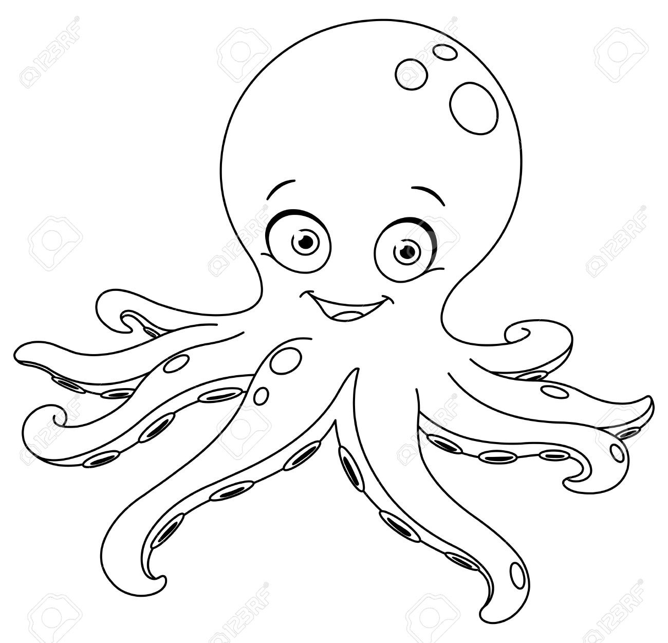 Octopus Coloring Sheet
 cute octopus coloring pages