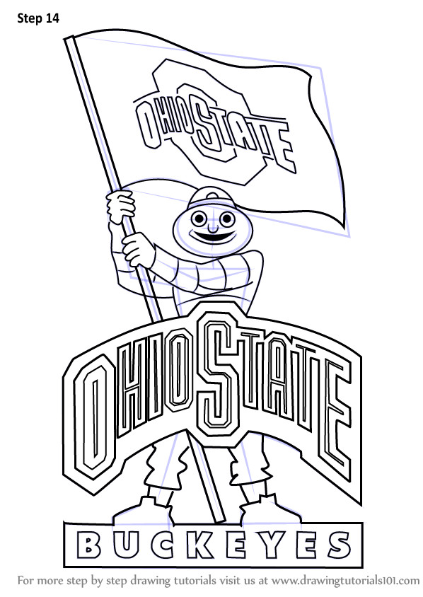 Ohio State Coloring Pages
 Step by Step How to Draw Ohio State Buckeyes Mascot