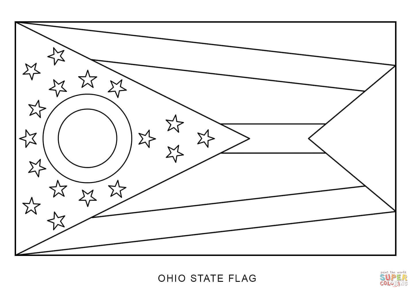 Ohio State Coloring Pages
 Flag of Ohio coloring page