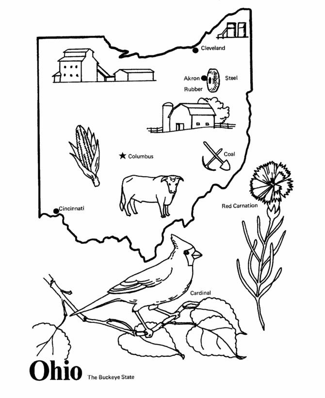 Ohio State Coloring Pages
 Ohio State Buckeyes Free Coloring Pages