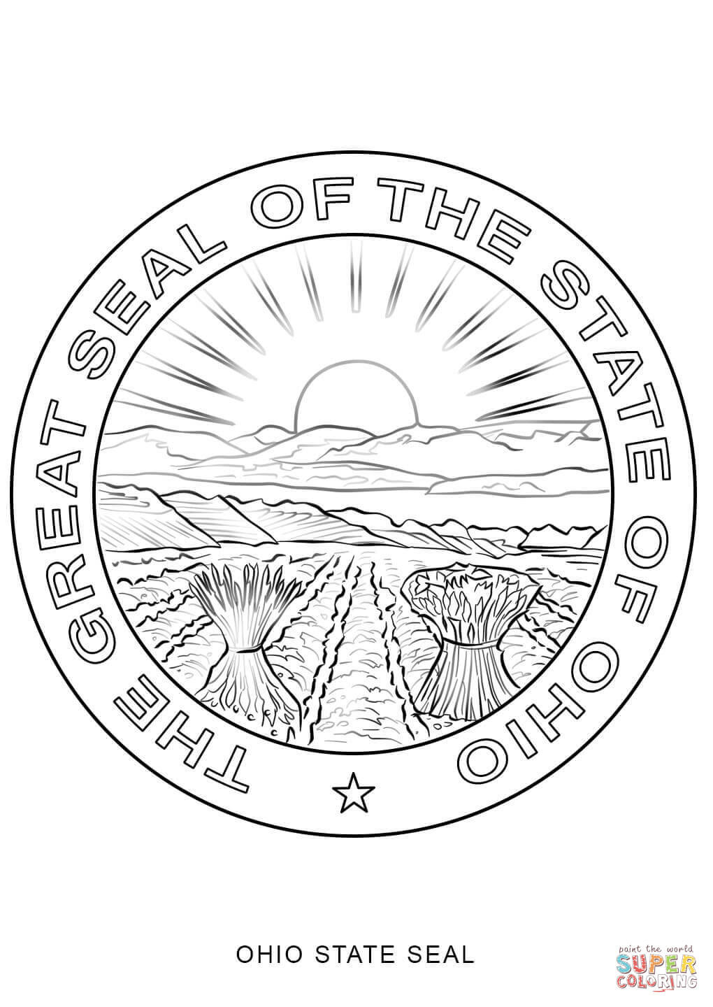 Ohio State Coloring Pages
 Ohio State Seal coloring page