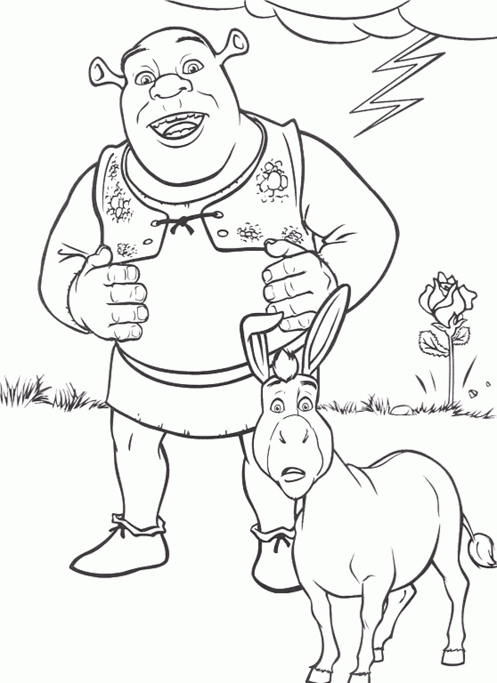 Online Coloring Book For Kids
 Free Printable Shrek Coloring Pages For Kids