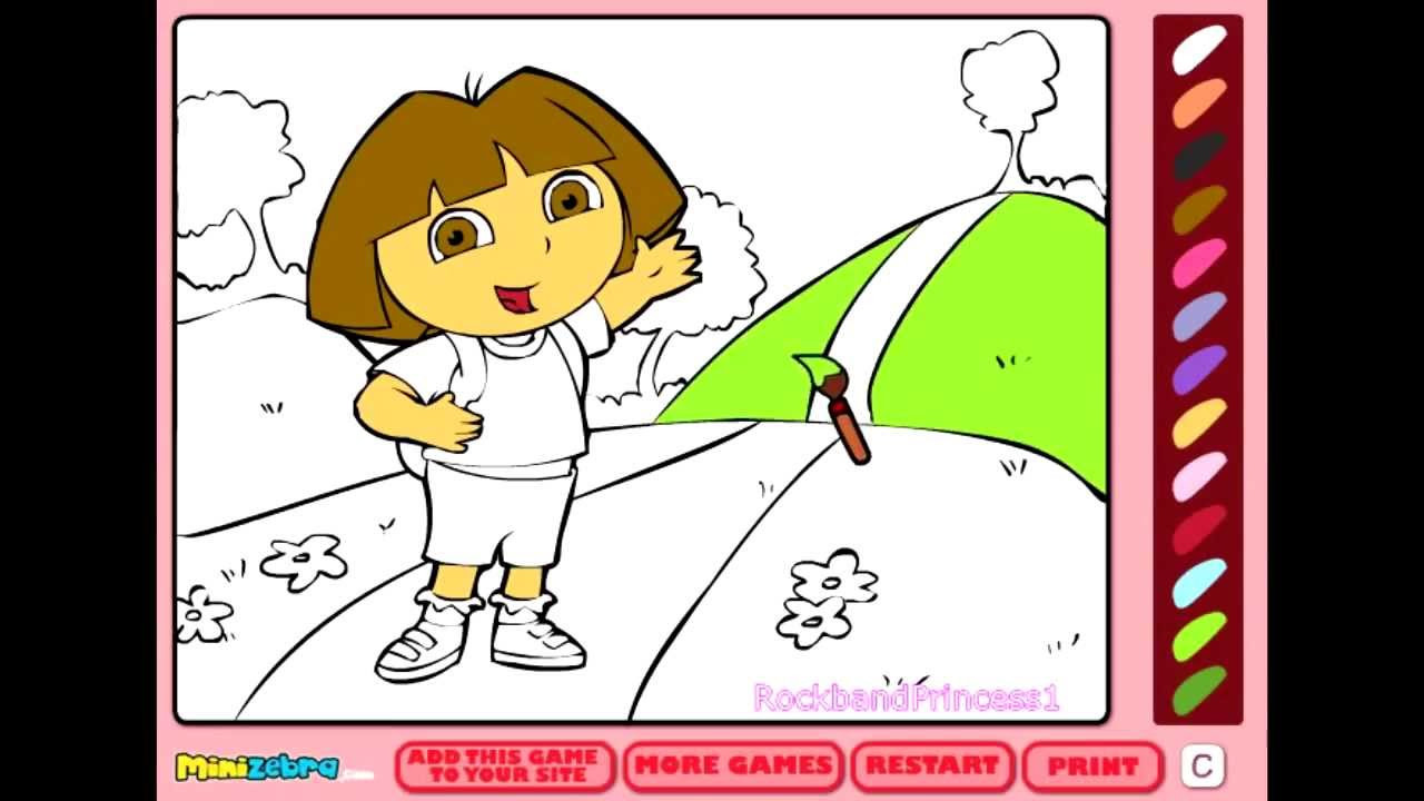 Online Coloring Book For Kids
 Free Dora Coloring Games line Coloring Pages For Kids