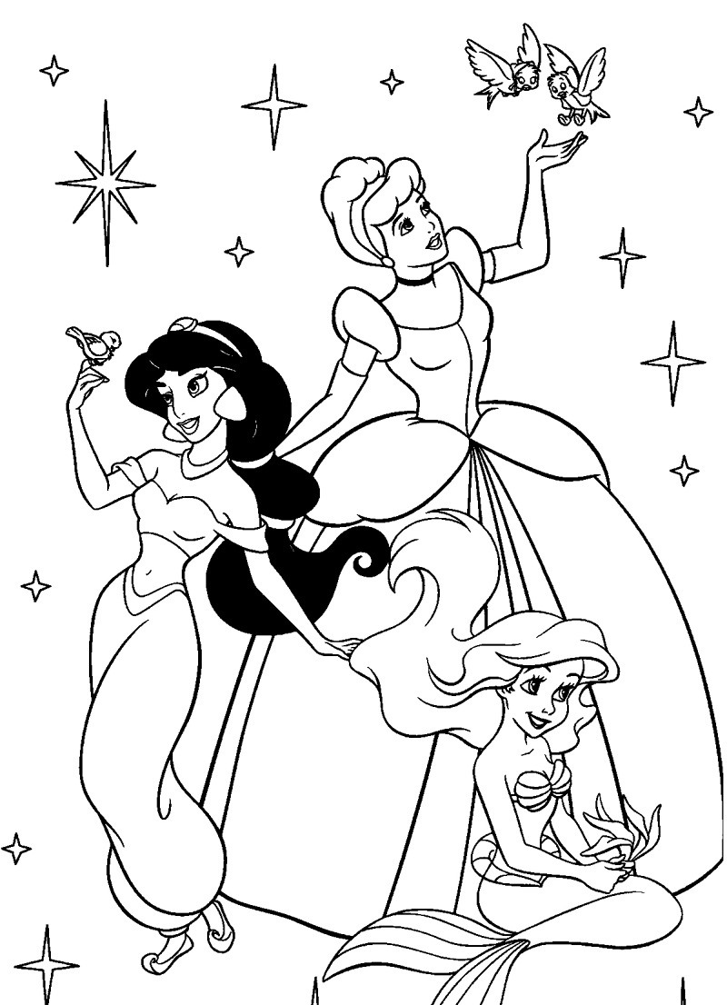 Online Coloring Sheets For Girls
 Disney Coloring Pages To Color