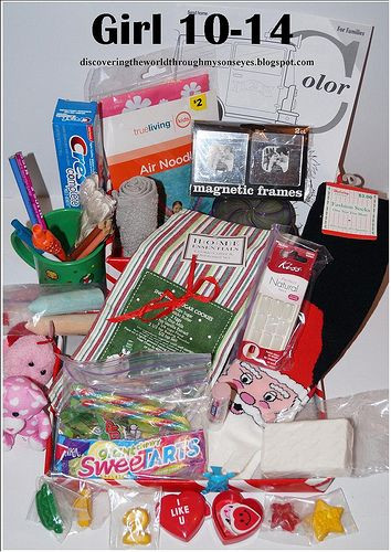 Best ideas about Operation Christmas Child Gift Ideas
. Save or Pin Shoe box idea for girls 10 14 Sweeeeet Gift Now.