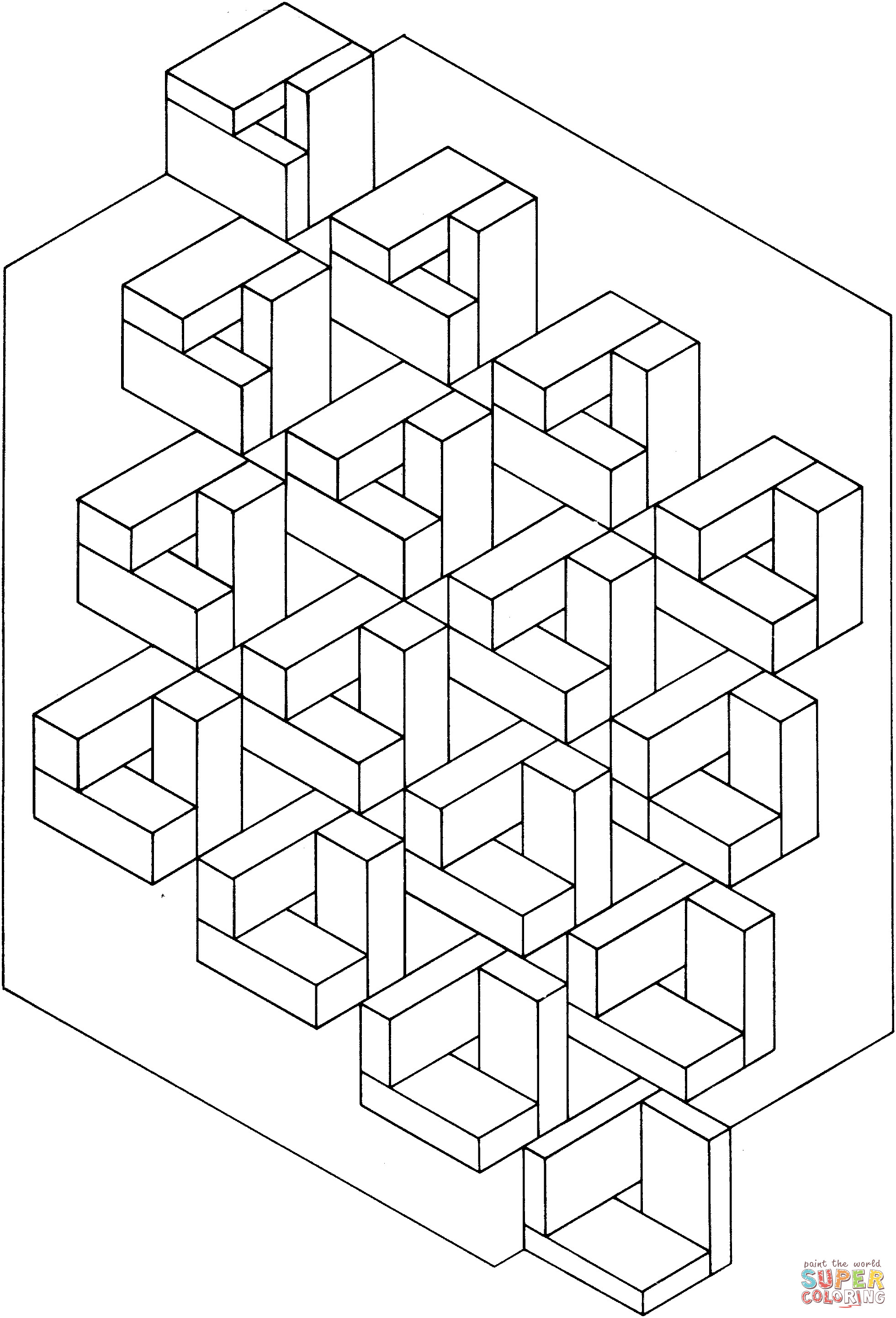 Optical Illusion Coloring Pages
 Optical Illusion 10 coloring page