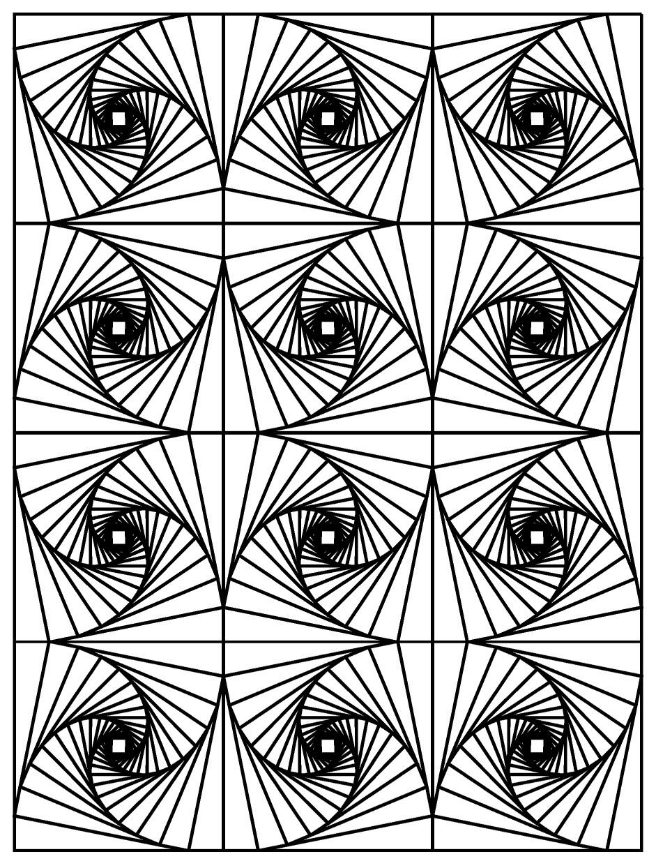 Optical Illusion Coloring Pages
 Free Coloring pages printables A girl and a glue gun