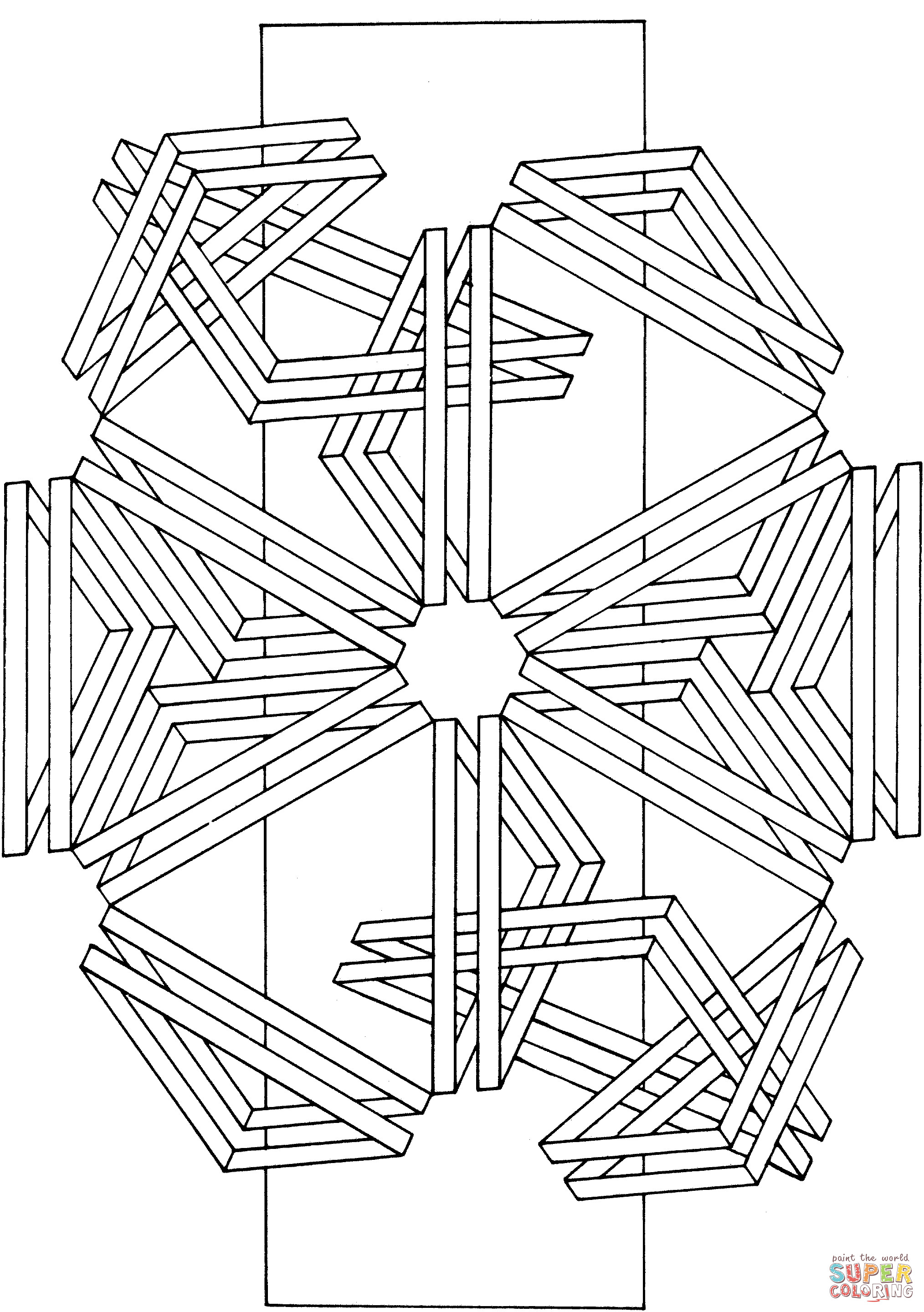 Optical Illusion Coloring Pages
 Optical Illusion 25 coloring page