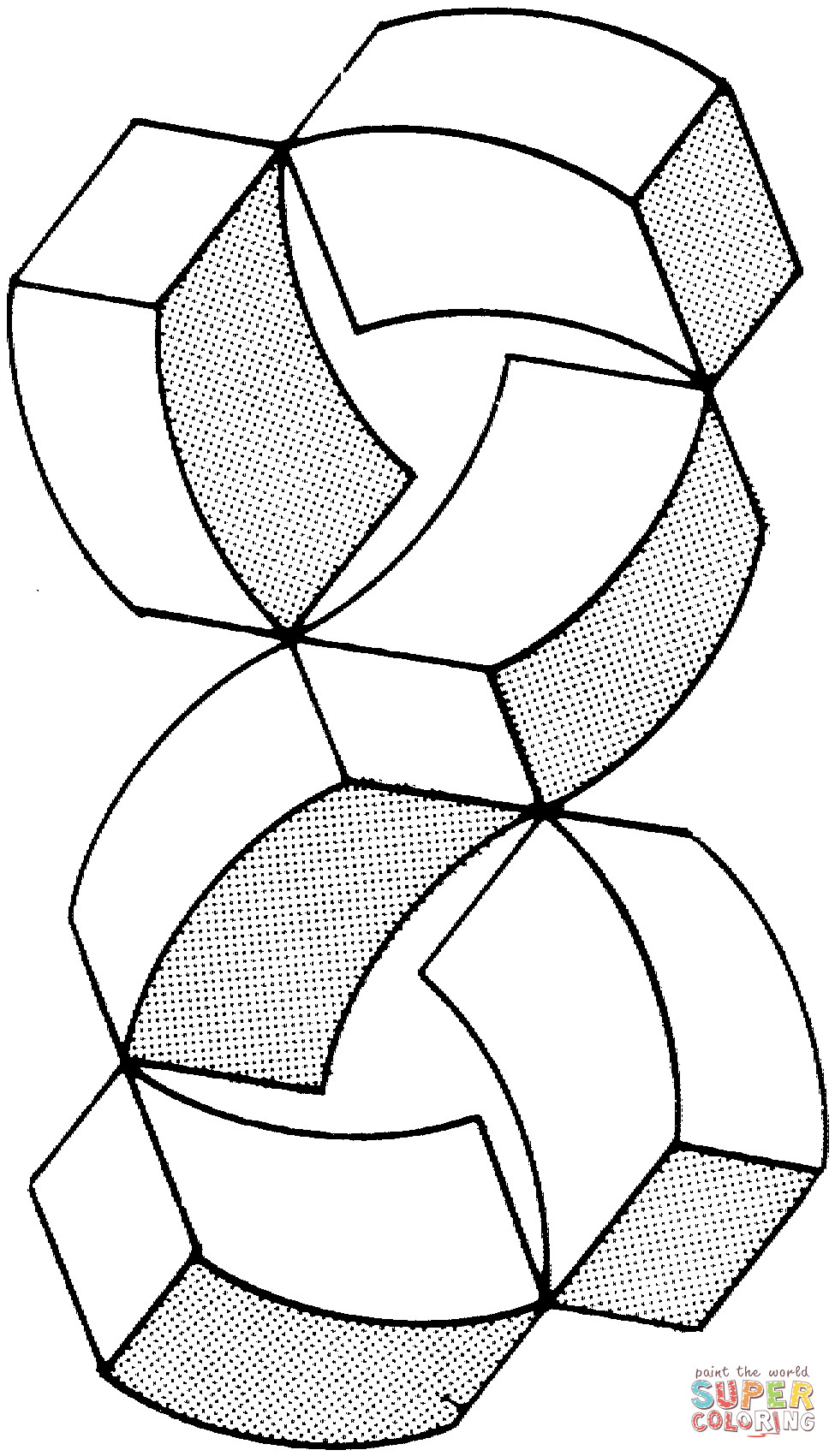 Optical Illusion Coloring Pages
 Optical Illusion 5 coloring page