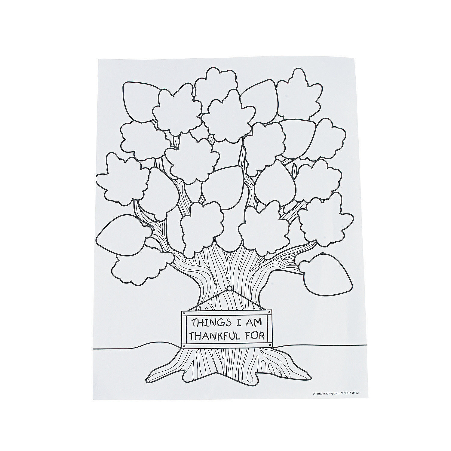 Oriental Trading Coloring Pages
 Tree of Thanks Coloring Sheets Oriental Trading