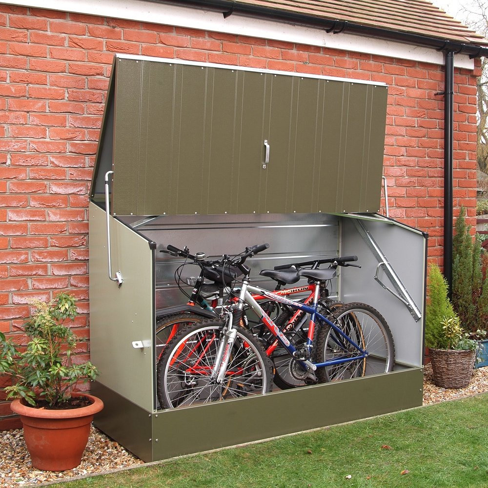 Best ideas about Outdoor Bike Storage
. Save or Pin Trimetals Green Outdoor Heavy Duty Steel Bicycle Storage Now.