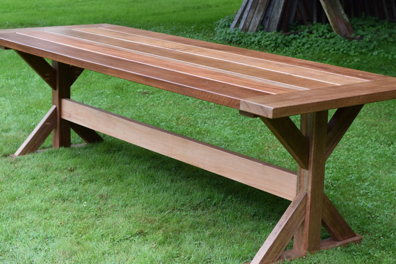 Best ideas about Outdoor Dining Table
. Save or Pin The Lucy Mahogany Outdoor Dining Table Trestle Table Now.