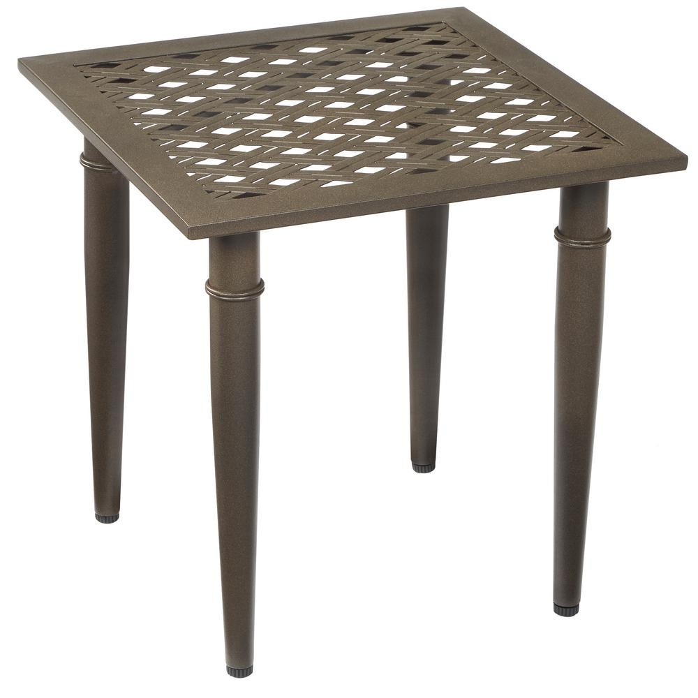 Best ideas about Outdoor Side Table
. Save or Pin Hampton Bay Oak Cliff Metal Outdoor Side Table 176 411 Now.