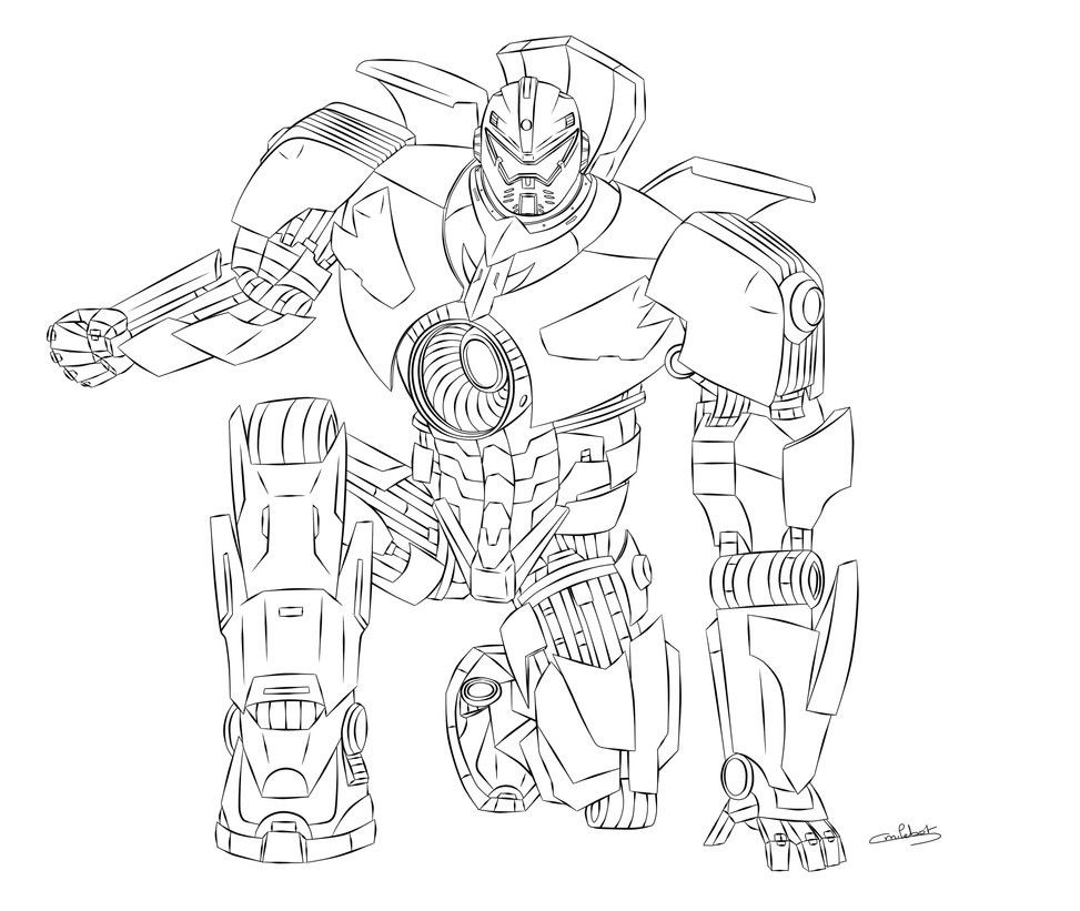 Pacific Rim Coloring Pages
 Pacific Rim Gipsy Danger Coloring Pages Sketch Coloring Page