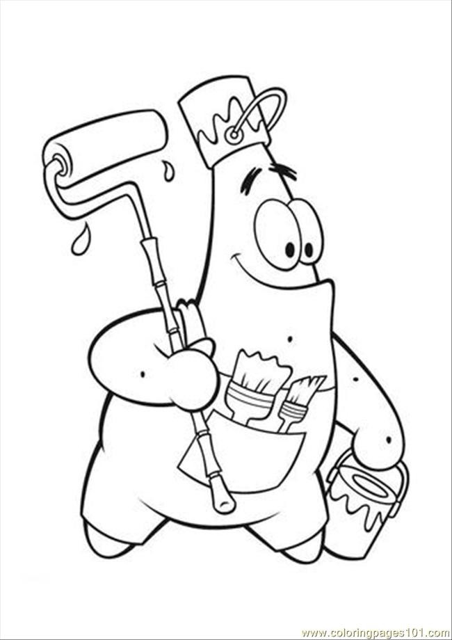 Paint Coloring Pages
 Sponge Bob Coloring Coloring Page Free Painting