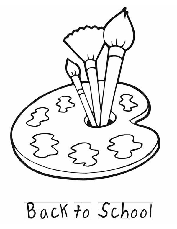 Paint Coloring Pages
 Back to School Paint Coloring Page