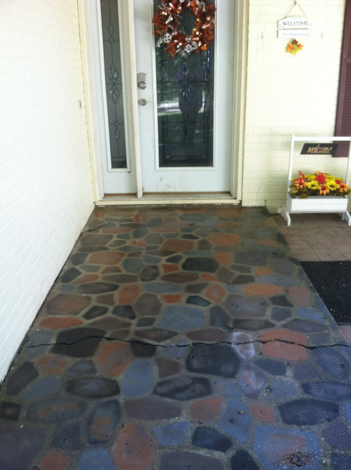 Best ideas about Painted Concrete Patio
. Save or Pin The Smart Momma Spray Painted Faux Stones on Concrete Patio Now.