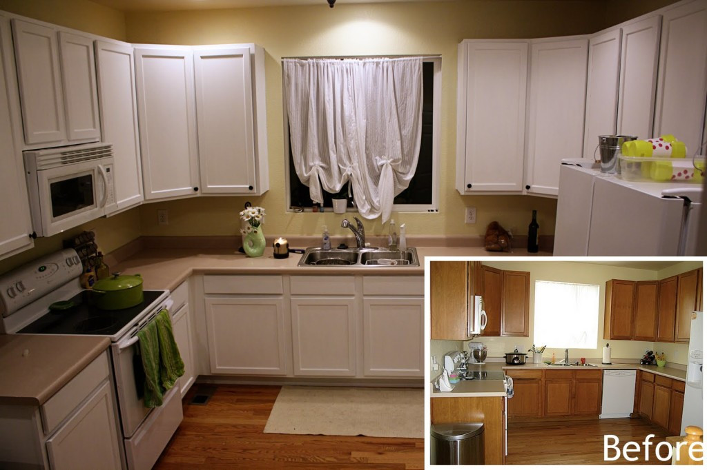 Best ideas about Painted Kitchen Cabinets Before And After
. Save or Pin Painting Kitchen Cabinets White Before and After Now.