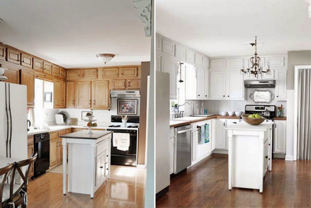 Best ideas about Painted Kitchen Cabinets Before And After
. Save or Pin Paint Kitchen Cabinets White Before and After Home Now.