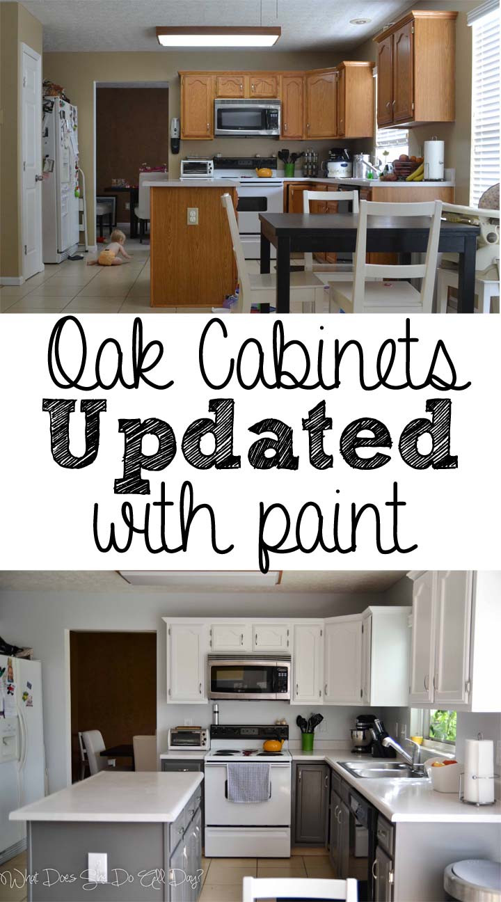 Best ideas about Painted Kitchen Cabinets Before And After
. Save or Pin Painted Kitchen Cabinets Before and After What Does She Now.