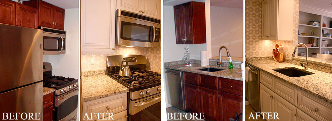 Best ideas about Painted Kitchen Cabinets Before And After
. Save or Pin Kitchen Cabinet Painting Before & After Arteriors Now.