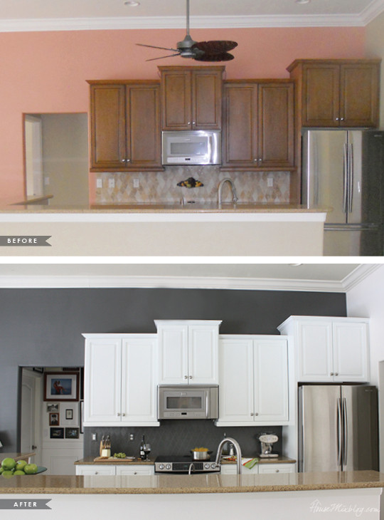 Best ideas about Painted Kitchen Cabinets Before And After
. Save or Pin How I transformed my kitchen with paint Now.