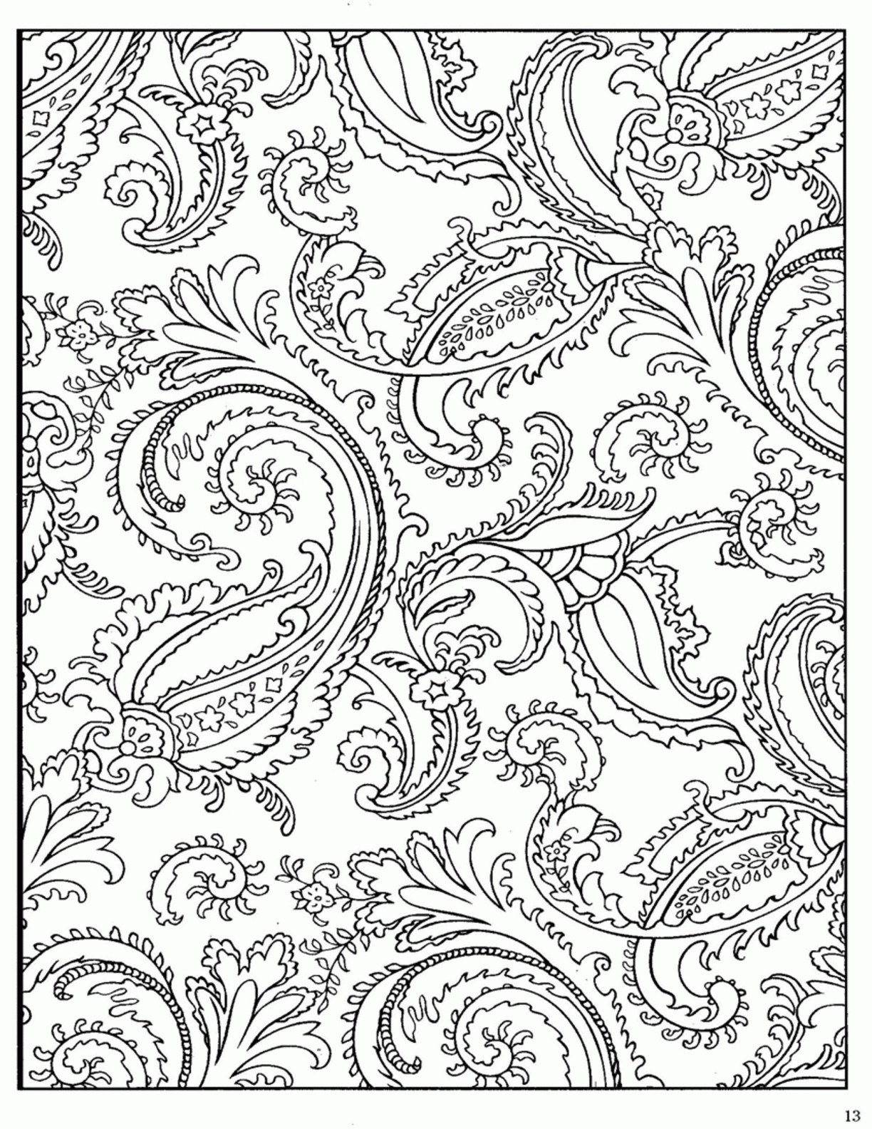 Paisley Coloring Books
 Adult Coloring Pages Paisley Coloring Home