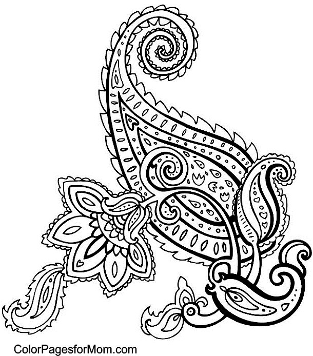 Paisley Printable Coloring Pages
 Paisley Coloring Page