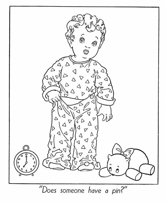 Pajama Coloring Pages
 Pajamas Coloring Page Coloring Home