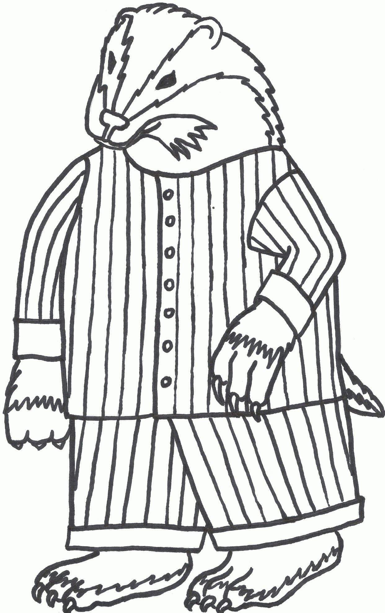 Pajama Coloring Pages
 Pajamas Coloring Page Coloring Home