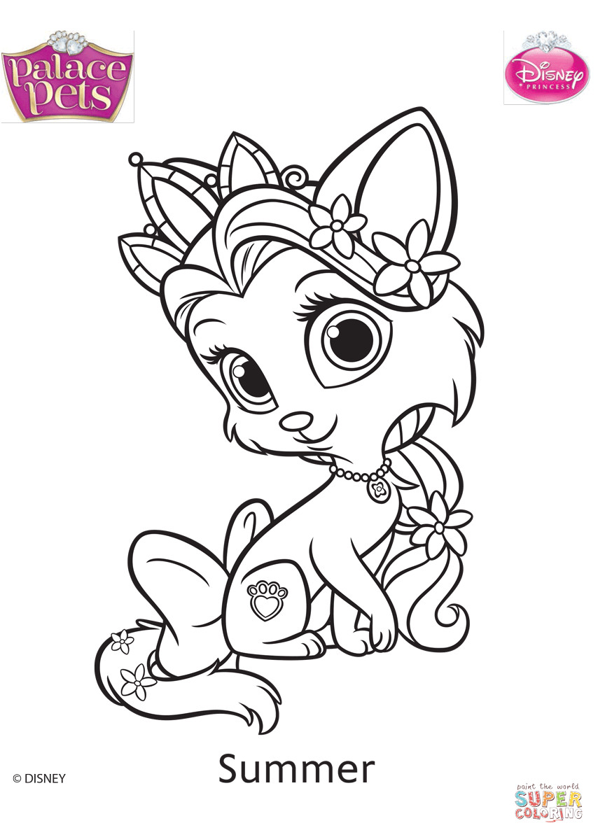 Palace Pets Coloring Pages
 Palace Pets Summer coloring page