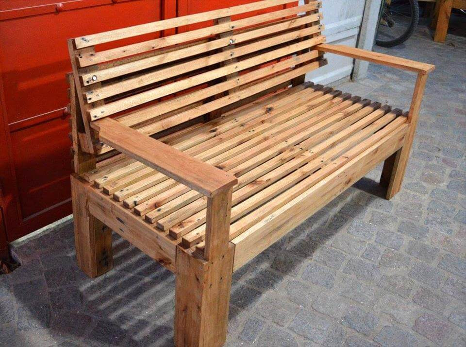 Best ideas about Pallet Bench DIY
. Save or Pin Wooden Bench Made of Pallets – 101 Pallets Now.