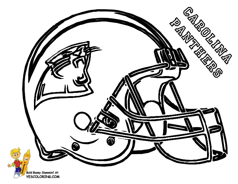 Panthers Coloring Pages
 Pro Football Helmet Coloring Page NFL Football