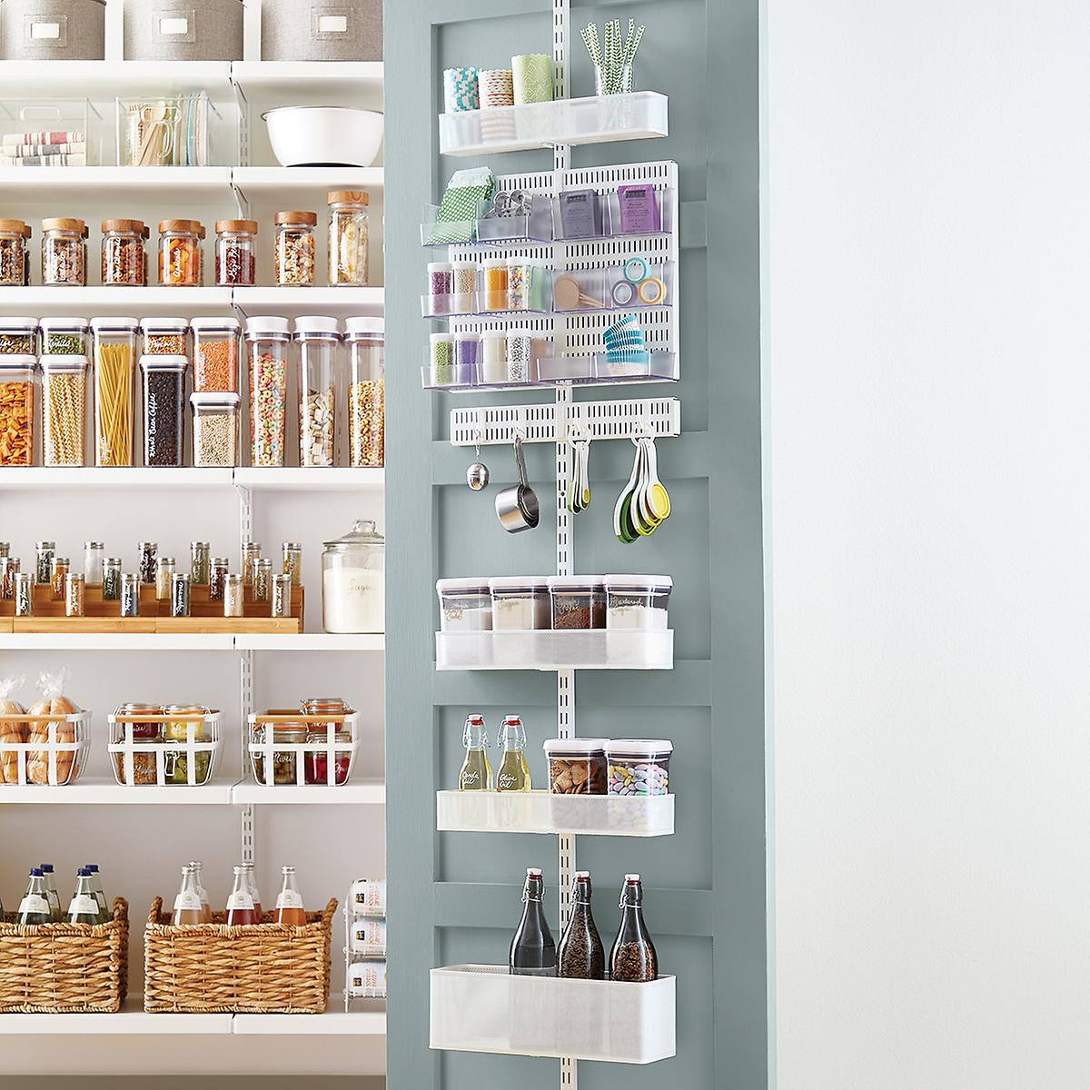 Best ideas about Pantry Door Storage
. Save or Pin Elfa Utility White Mesh Pantry Door & Wall Rack Now.