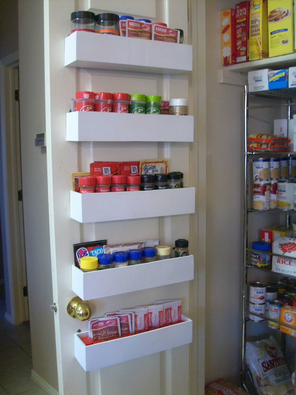 Best ideas about Pantry Door Storage
. Save or Pin RobbyGurl s Creations DIY Pantry Door Spice Racks Now.