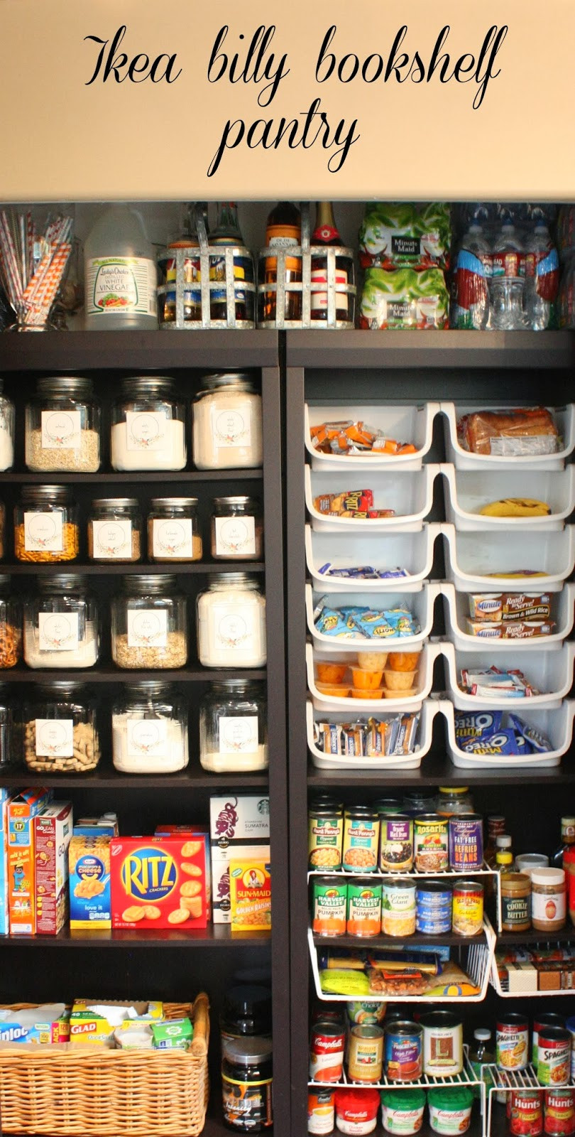 Best ideas about Pantry Organization Ikea
. Save or Pin My Sweet Savannah pantry made with Ikea bookshelves Now.