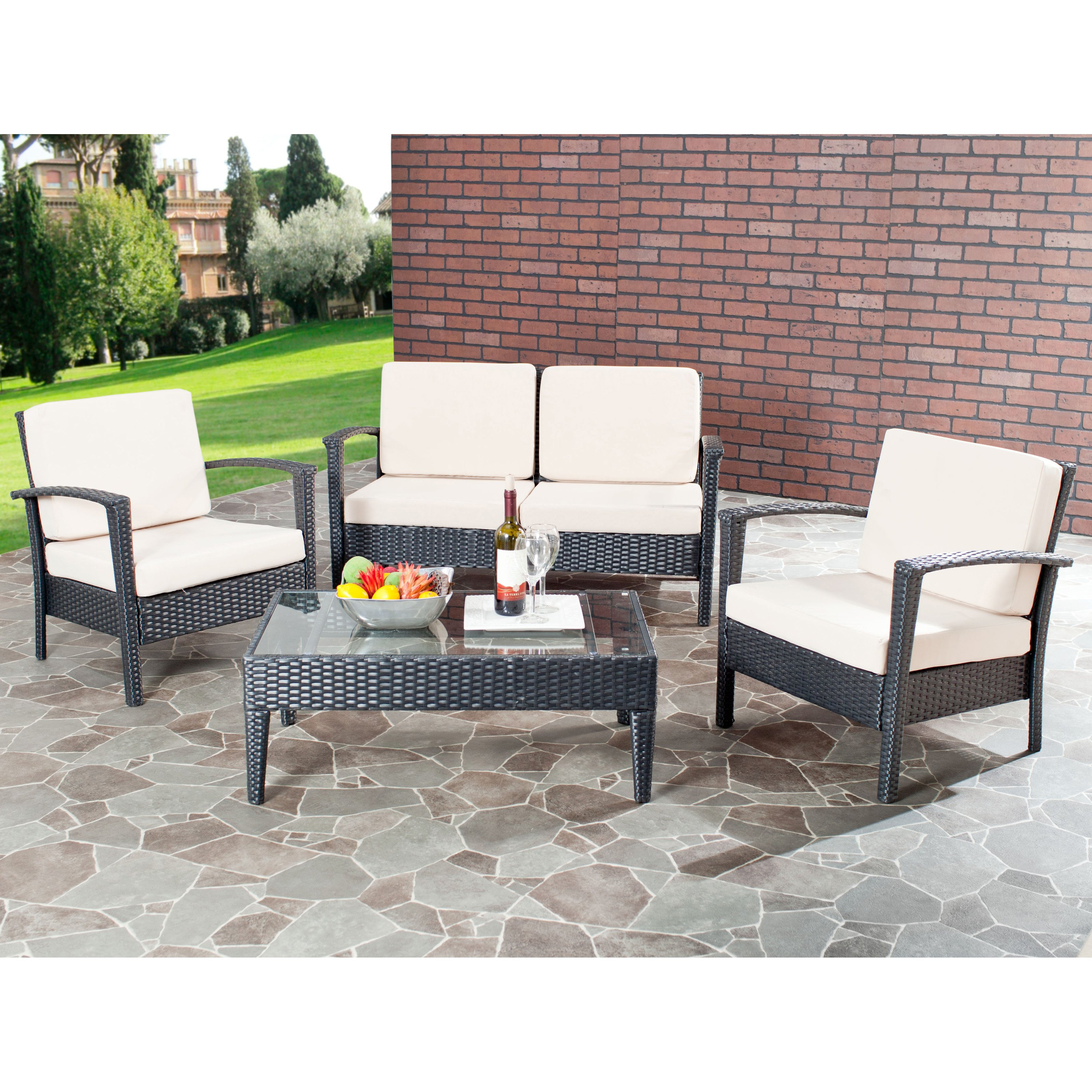 Best ideas about Patio Furniture Set
. Save or Pin Safavieh Watson All Weather Wicker Conversation Set Now.