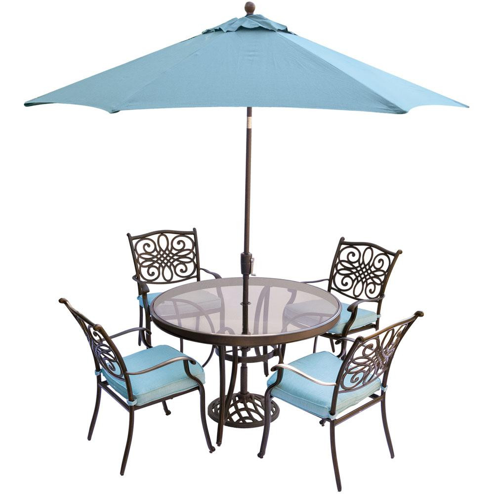 Best ideas about Patio Table With Umbrella
. Save or Pin Hanover Traditions Piece Aluminum Outdoor Dining Set With Now.