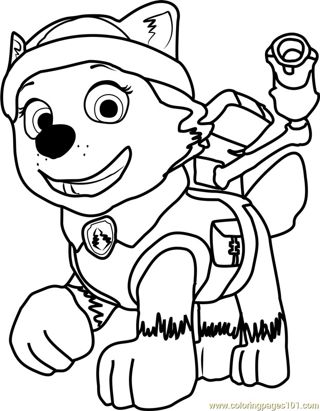Paw Patrol Coloring Pages Everest
 Everest Coloring Page Free PAW Patrol Coloring Pages