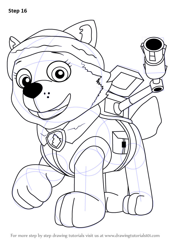 Paw Patrol Coloring Pages Everest
 Learn How to Draw Everest from PAW Patrol PAW Patrol