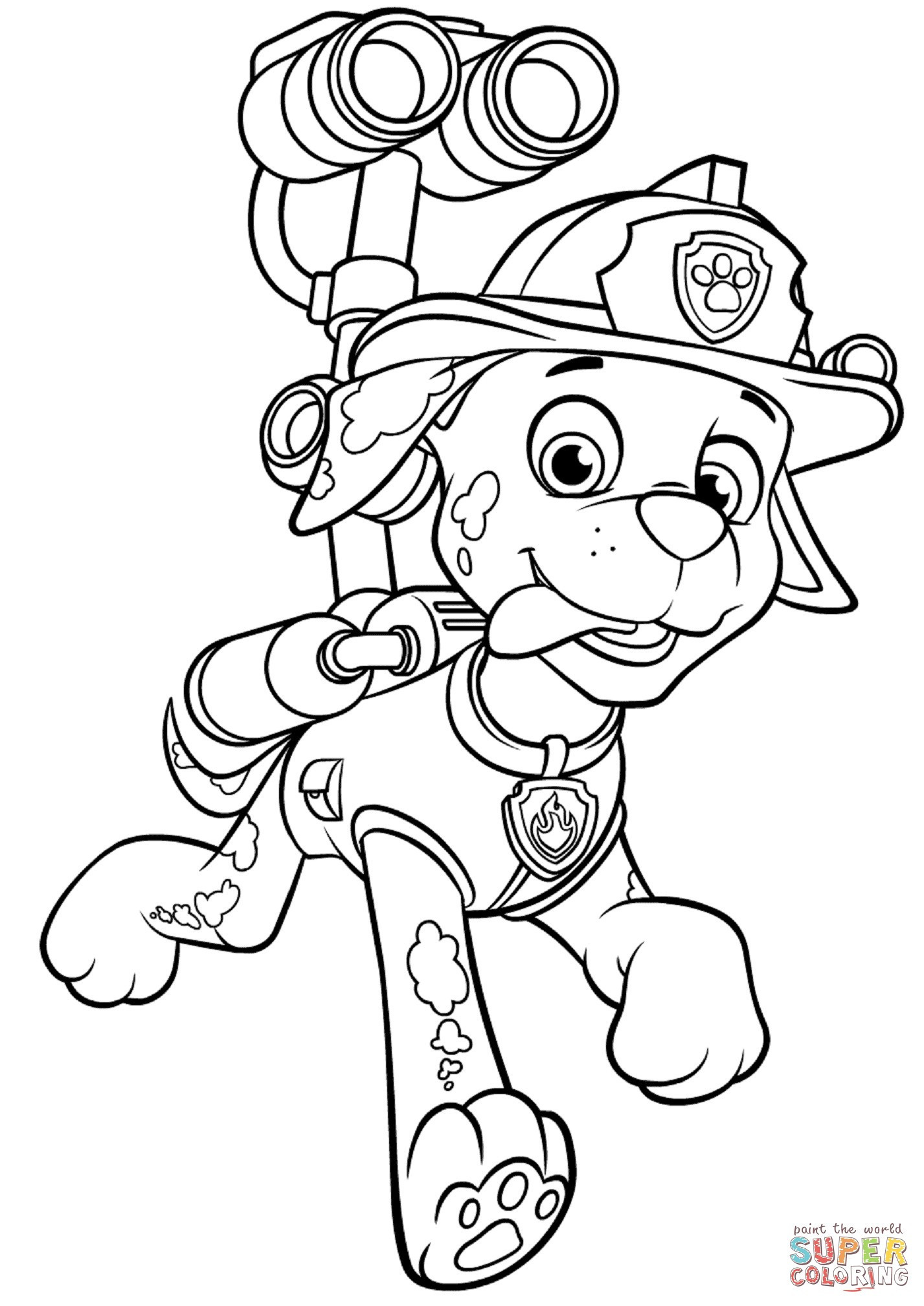 Paw Patrol Coloring Pages Marshall
 Paw Patrol Marshall Drawing thekindproject