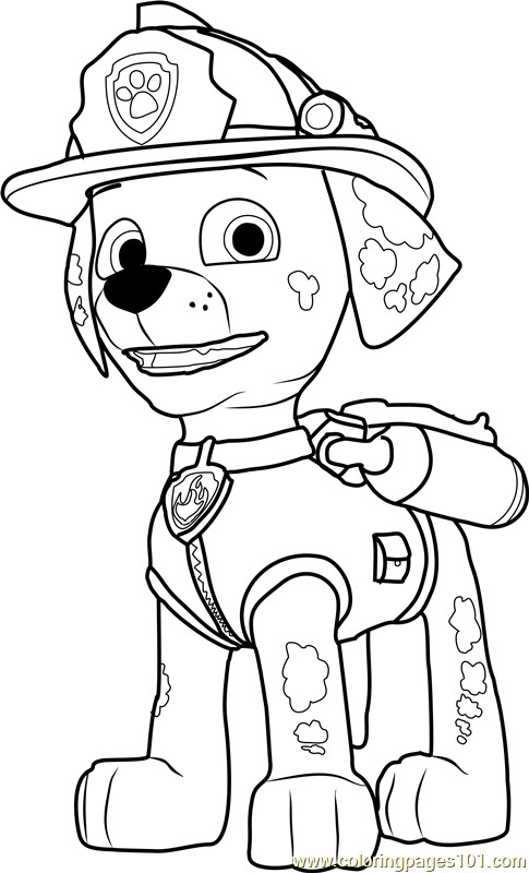Paw Patrol Coloring Pages Marshall
 Marshall Coloring Page Free PAW Patrol Coloring Pages