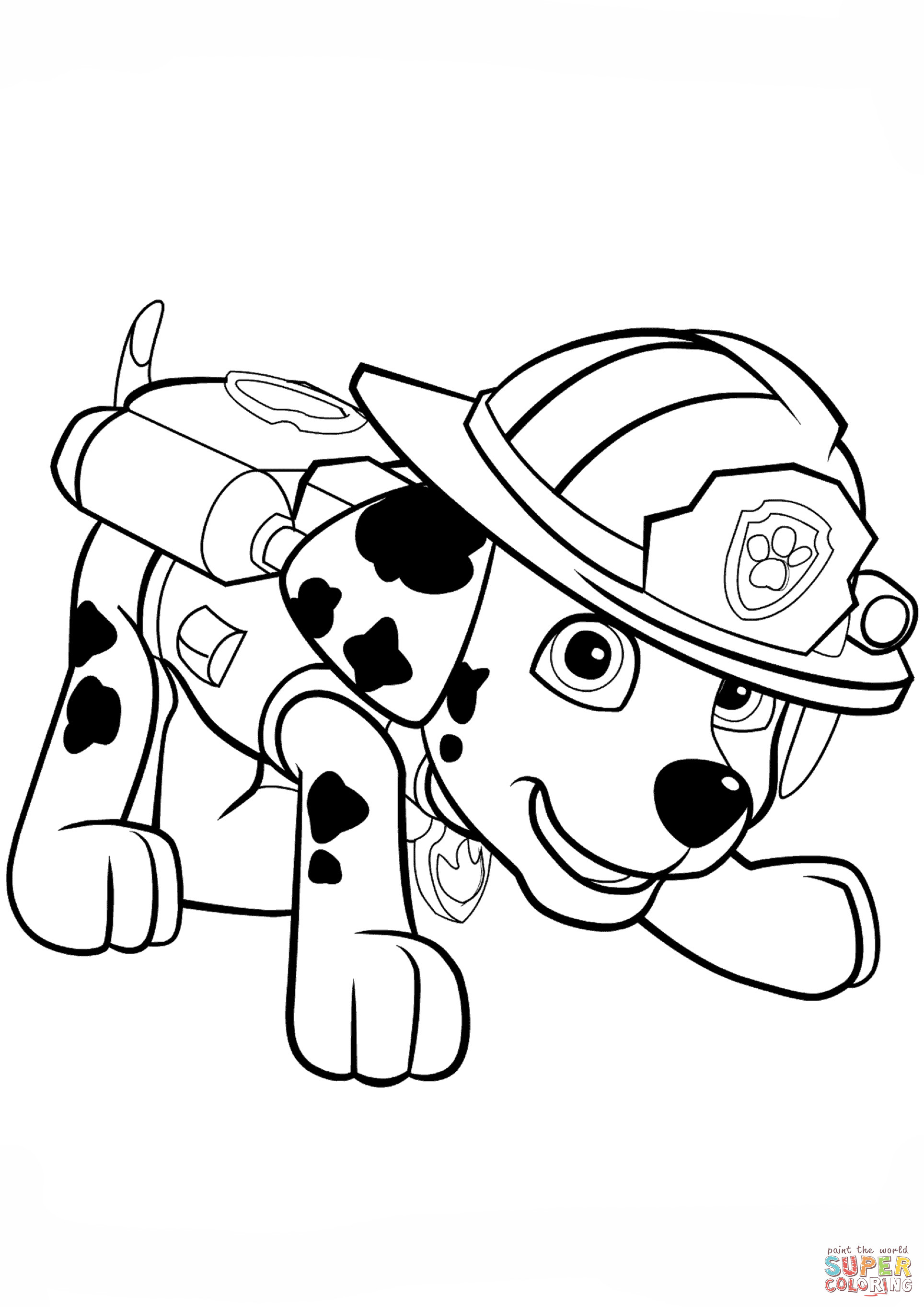 Paw Patrol Coloring Pages Marshall
 Paw Patrol Marshall Puppy coloring page