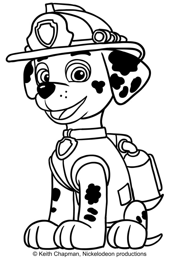 Paw Patrol Coloring Pages Marshall
 Marshall Paw Patrol Coloring Pages Sketch Coloring Page