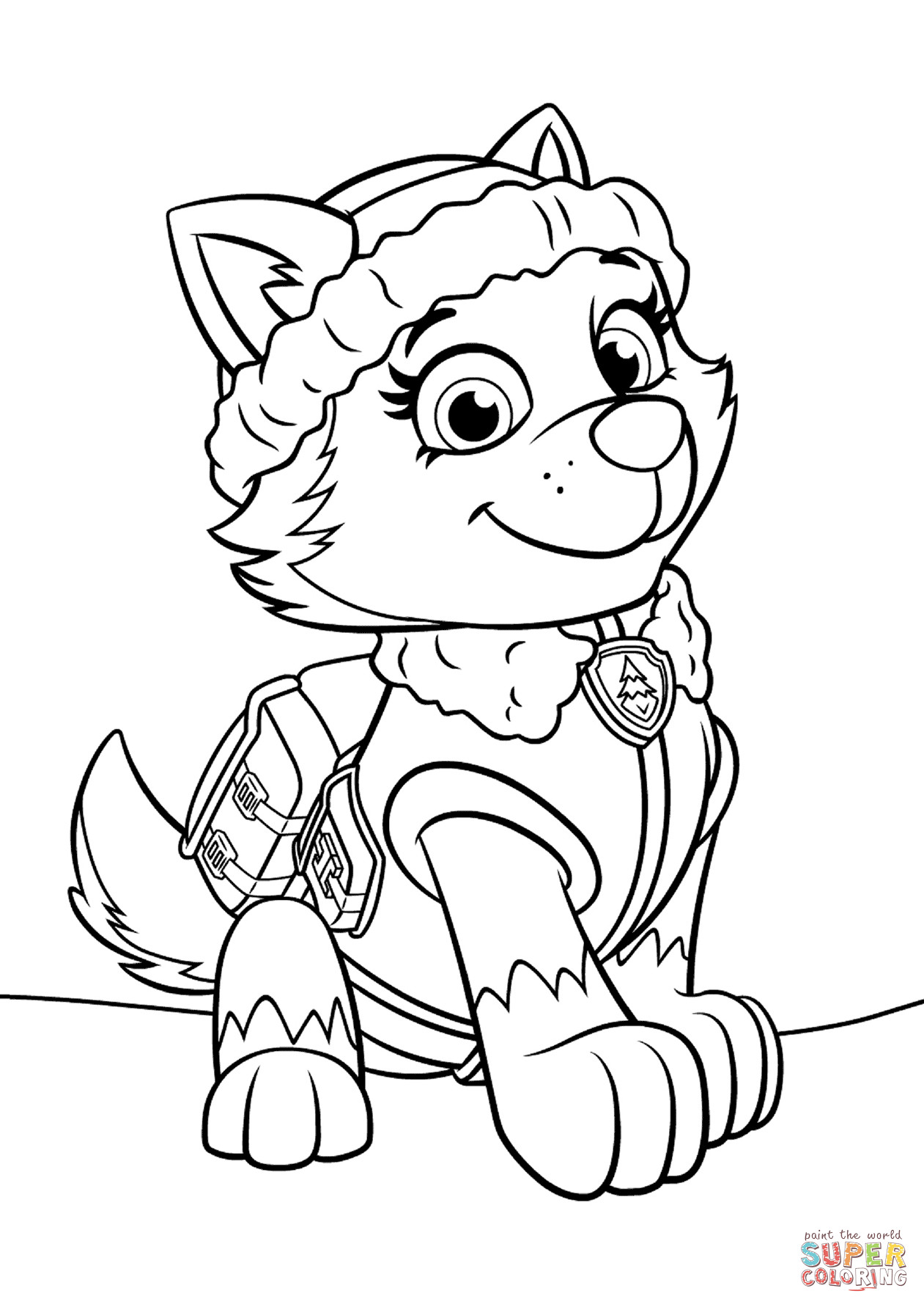 Paw Patrol Printable Coloring Sheets
 Paw Patrol Everest coloring page