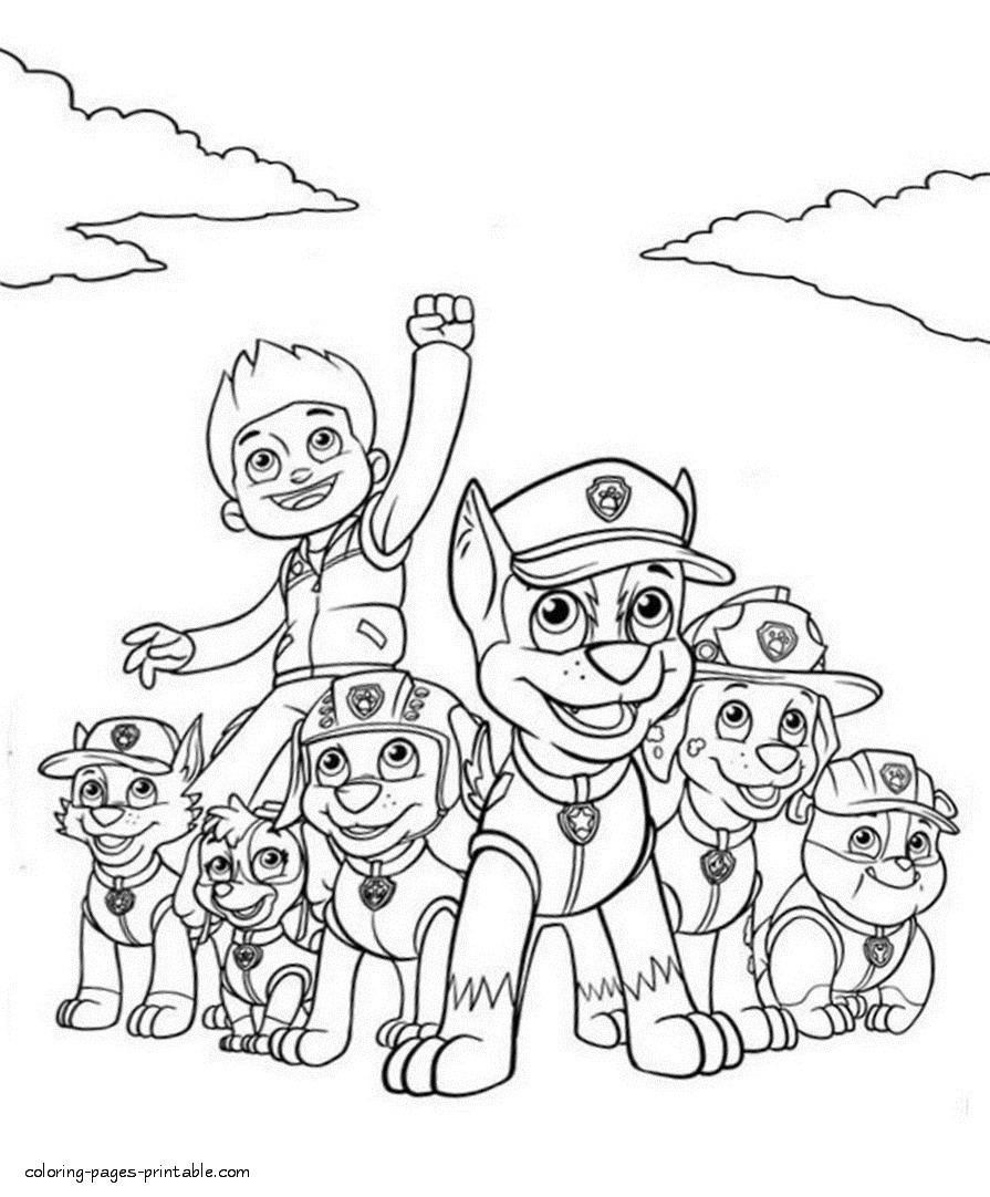 Paw Patrol Printable Coloring Sheets
 Paw Patrol Characters Coloring Pages thekindproject
