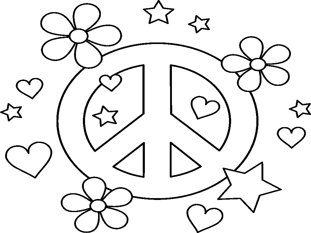 Peace Coloring Pages For Kids
 Peace Signs