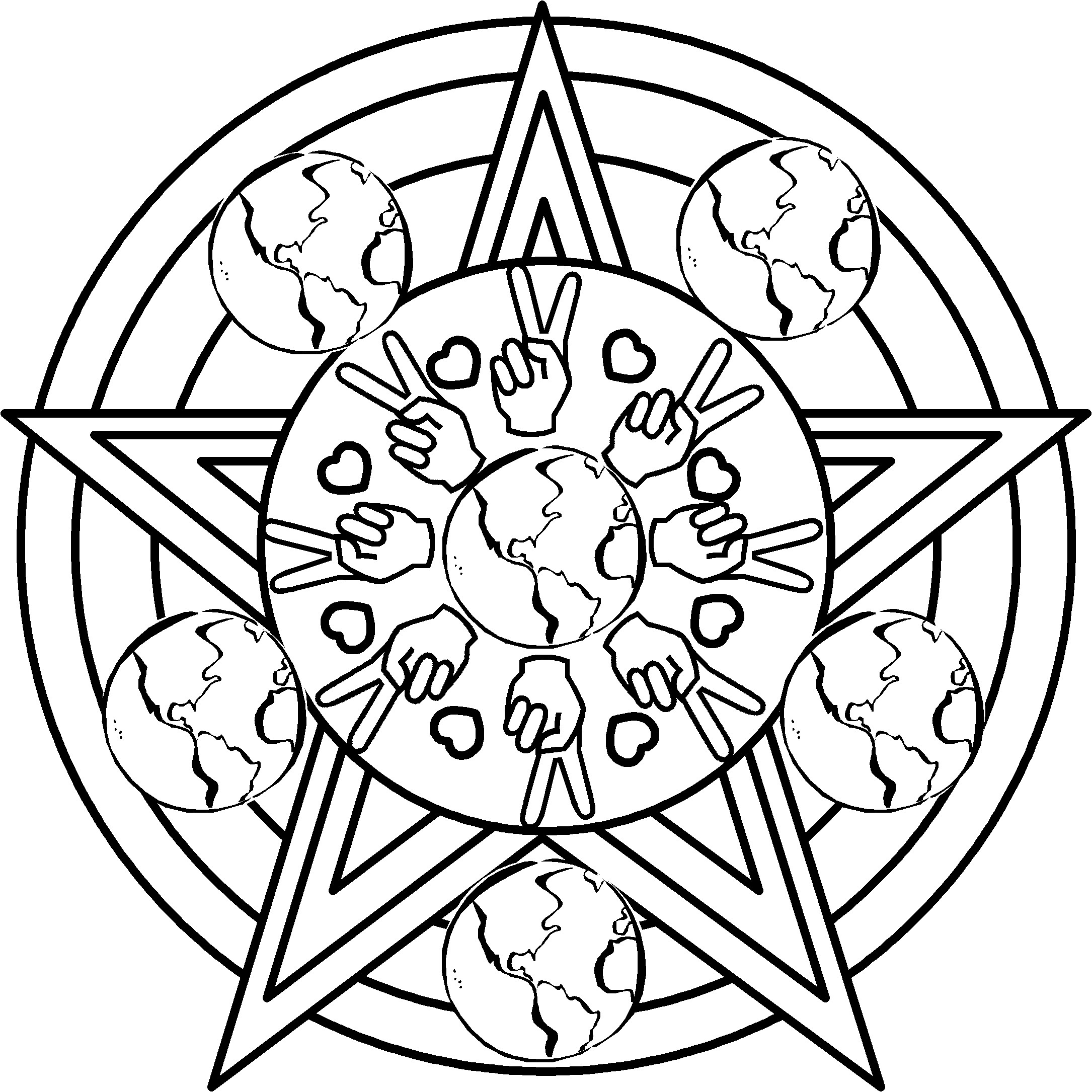 Peace Coloring Pages For Kids
 Peace Coloring Pages 7