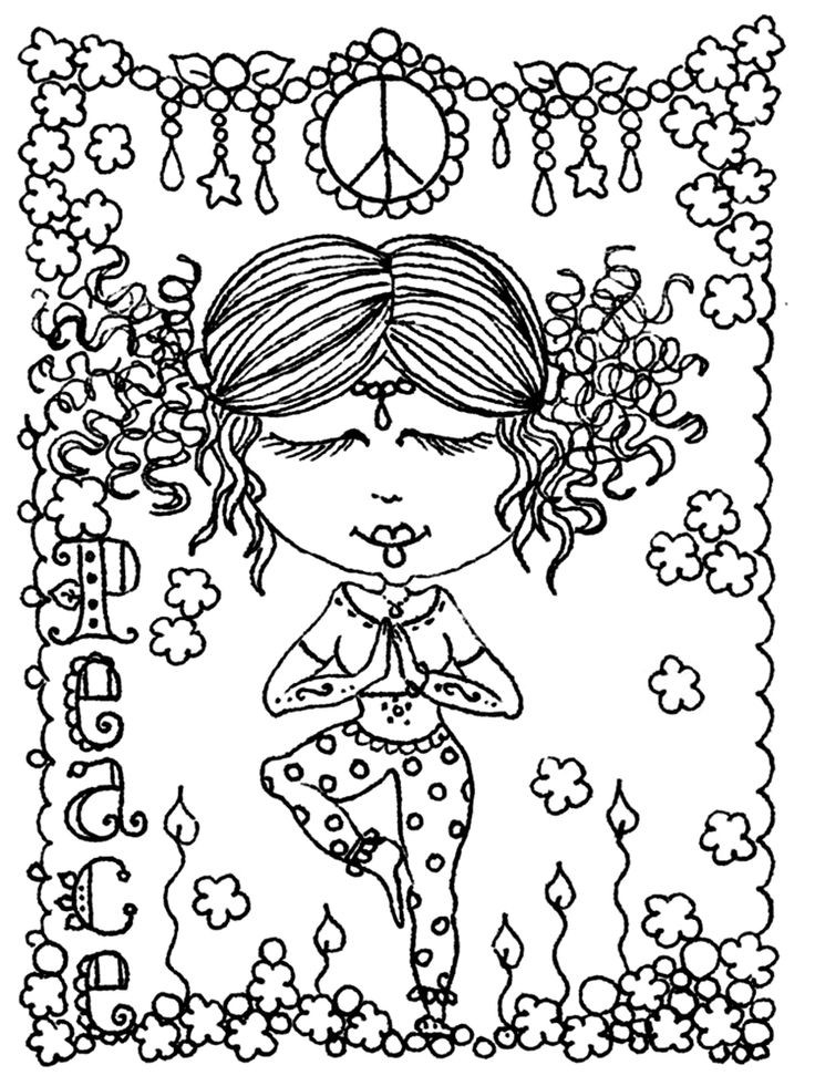Peace Sign Coloring Pages For Adults
 74 mejores imágenes de Hippie Art Peace Signs Coloring