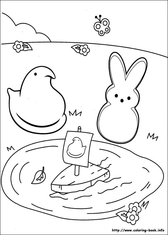 Peeps Coloring Pages
 marshmallow peeps clipart free Clipground